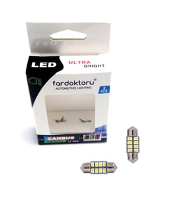Fardoktoru 31mm BEYAZ 8 smd SOFİT OTO LED AMPULÜ