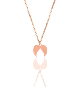 Gümüş rose kanat kolye SGTL12013ROSE