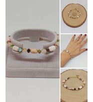 Pembe Opal Taşı Tasarım Bileklik (55952)