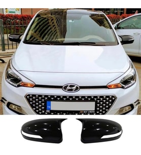 Hyundai i20 Sinyallsiz Batman Yarasa Ayna Kapağı Parlak Siyah ABS 2014-2020