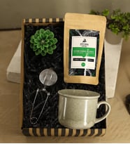 Kupa Bardak & Filtre Kahve & Dekoratif Mum & Bitki Çayı Süzgeci Hediye Seti
