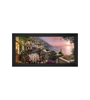 Manzara Temalı Kanvas Tablo 80 x 110 cm Siyah Çerçeve