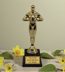Kişiye Özel Yılın En İyi Resim Öğretmeni Tasarımlı Oscar Ödülü