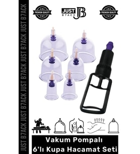 #HacamatSeti Vakum Pompalı Selülit Çatlak Giderici Masaj Aleti Alternatif Tıp 6'lı Kupa Hacamat Seti