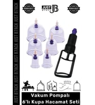 #HacamatSeti Vakum Pompalı Selülit Çatlak Giderici Masaj Aleti Alternatif Tıp 6'lı Kupa Hacamat Seti