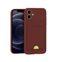 Apple iPhone 11 Kılıf Kelvin Kartvizitli Silikon - Bordo
