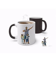 BK Gift Kişiye Özel Tam Boy Baba ve Oğullar Karikatürlü Sihirli Kupa Bardak-1 (Beyaz)