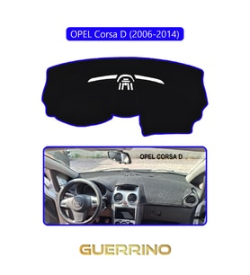 OPEL Corsa D (2006-2014)TORPİDO KORUMA HALISI MAVİ KENAR