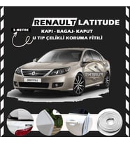 Renault Latitude Oto Araç Kapı Koruma Fitili 5metre Parlak Beyaz Renk