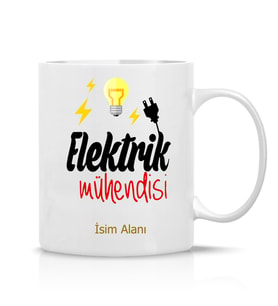 Kişiye özel Elektrik Mühendisi Tasarım Hediye Çay Kahve Kupa Bardak-Mühendis Hediye-016