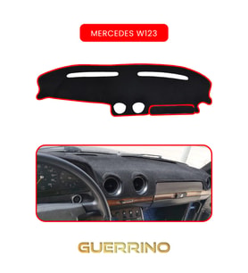 MERCEDES W123TORPİDO KORUMA HALISI KIRMIZI KENAR