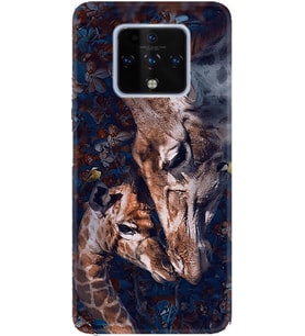 Tecno Camon 16 Premier Kılıf Resimli Desenli Baskılı Silikon Kılıf Flowers Giraffe 1338