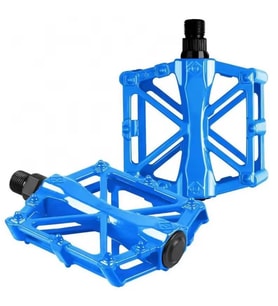 XBYC 1815 Bilyalı Bisiklet Platform Pedal Geniş Yapılı Bilyalı Alüminyum Pedal Mukavemetli Mavi Renk