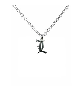 Santalio Death Note “L” Harfi Figürlü Unisex Kolye – Zekânın ve Gizemin Simgesi (Gümüş)