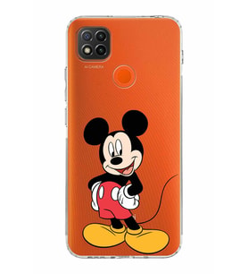 Xiaomi Redmi 10A  Kamera Korumalı Kapak Mickey Mouse Tasarımlı Şeffaf  Kılıf