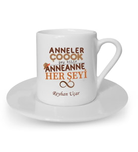 İsme Özel Kahve Fincanı Seti - Anneanne