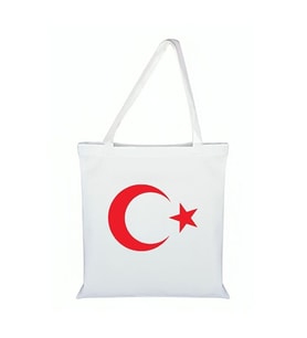 Ay Yıldız Baskılı Bez Çanta - Ay Yıldızlı Çanta (Standart)