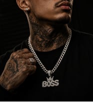 Hip Hop Iced Out Boss Pendant Küba Zincir Kolye