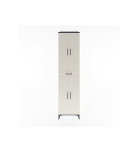Hyperion Dolap 5 Raflı Tek Çekmeceli 4 Kapaklı 60x44x243 Antrasit-Aytaşı