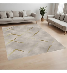 Rovigo Home Dijital Baskı Yıkanabilir Kaymaz Taban Salon Halısı Ve Yolluk RV087-FNL374 (Bej)