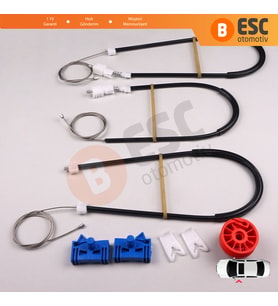 Renault Vel Satis Hatchback BJ 2001-2009 8200008327 İçin Elektrikli Ön Sol Kapı Cam Kriko Tamir Seti