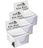Küp Blok Not Kağıdı 3 Paket 8x8 cm Beyaz Küp Not Kağıdı Kare Kağıt Beyaz Boş Kağıt 400 Yaprak Hatırlatma Ofis