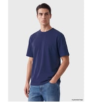 LC WAIKIKI İndigo Bisiklet Yaka Erkek Pijama Üst