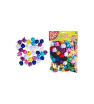 Bu-Bu Ponpon Simli 2 Cm 100 Lü Karma