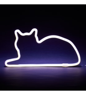 Mustard Sitting Cat Led Işık