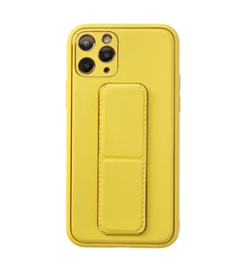 İphone 11 Kılıf Co Deri Standlı Kapak - Sarı