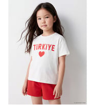 LCW Kids Beyaz Bisiklet Yaka Baskılı Kız Çocuk Tişört