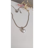 ÇELİK KOLYE KADIN KALPLİ  İTALYAN DETAYLI KOLYE 316L KARARMAZ RENK ATMAZ  45 CM ANTİ ALERJİK (Standart)