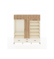 Hyperion Dolap 18 Raflı 4 Çekmeceli Tek Askılı 220x44x243 Aytaşı-Çam/Aytaşı