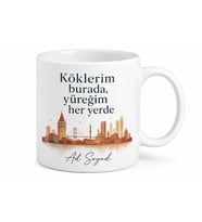 Kişiye Özel Memleket ve İsim Baskılı Kupa Bardak Hediye