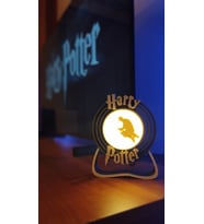 DorDen3D Harry Potter Dekoratif Ledli Masa & Gece Lambası (Gri)