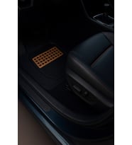BMW X1 2022 Uyumlu 3 Cm Havuzlu 3D Universal Oto Paspas Siyah-Ahşap