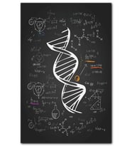 Cakatablo DNA Sarmalı Matematiksel Formüller Ve Geometrik Şekiller MDF Tablo