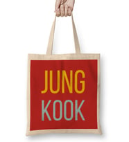 WE LOVE YOU JUNGKOOK BTS ARMY FANS GIFTS Bez Çanta Uzun Saplı