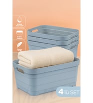 4'lü 10,8 Litre Saklama Kutusu Mavi