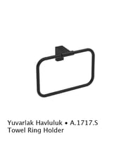 Duxxa Deppot F1 Mat Siyah Yuvarlak Havluluk A.1717.S (Karışık)