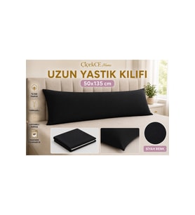 Yastık kılıfı 50x135 cm %100 pamuklu fermuarlı 1 adet
