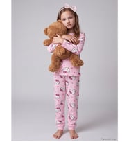 LCW Kids Pembe Hello Kitty Baskılı Kız Çocuk Pijama Takım