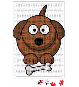 Dog Baby Forest Pug Köpek Puzzle 240 Parça Yapboz