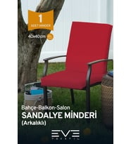 Bahçe Salon Balkon Arkalıklı Fermuarlı Bağlanabilir Yıkanabilir Sandalye Mi
