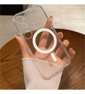 Coverzone Samsung Galaxy S25 Ultra ?le Uyumlu Simli K?l?f Sert Crystal MagSafe ile uyumlu Wireless Halka ?eklindeki Magnetik Galaxy S25 Ultra i�in Kapak ?effaf Kapak Mag-Safe Kamera Koruma