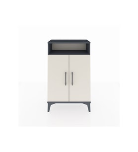 Arges Komodin 3 Raflı 2 Kapaklı 60x30x96 Antrasit-Aytaşı