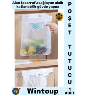#PoşetTutucu Mutfak Dolap İçi Pratik Askı Kendinden Yapışkanlı Katlanabilir Çöp Poşeti Tutucu Aparat