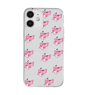Iphone 12 Uyumlu Pink Panter Tasarımlı Şeffaf Telefon Kılıfı