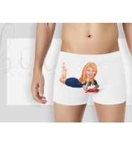BK Gift Kişiye Özel Karikatürlü Eğlenceli Beyaz Erkek Boxer, Yıl Dönümü/ Doğum Günü / Sevgililer Günü Hediyeleri,  Erkek Arkadaş Hediye, Esprili Hediye-10