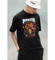 Pantera Vulgar Display Of Power Baskılı Unisex Oversize Rock Metal Tişört